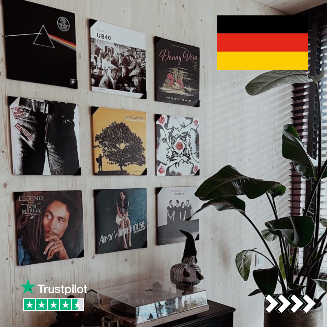 Häng deine Schallplatten an die Wand