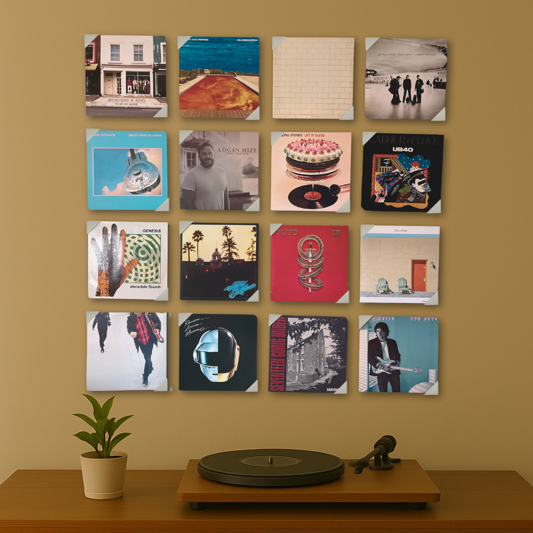 Lp ophangen wit full wall