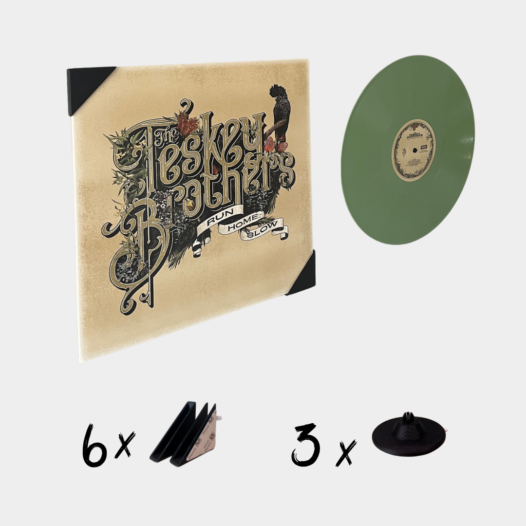 Lp album & plaat ophangsysteem (Mix 9 stuks)