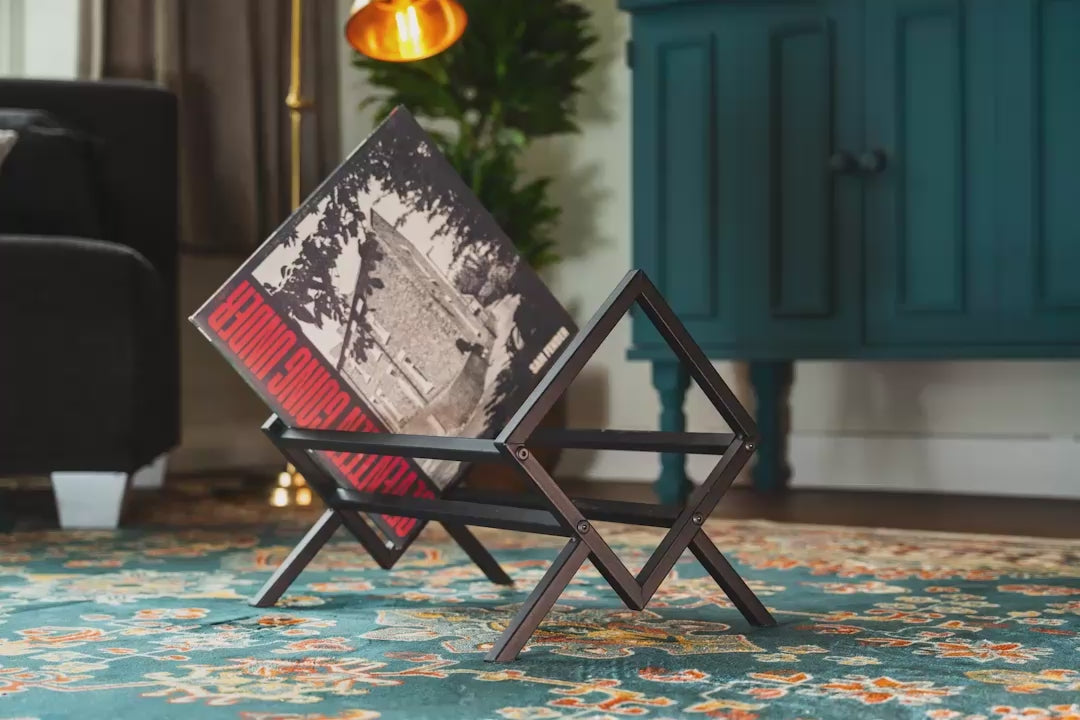 Video laden: vinyl albumrek mat zwart